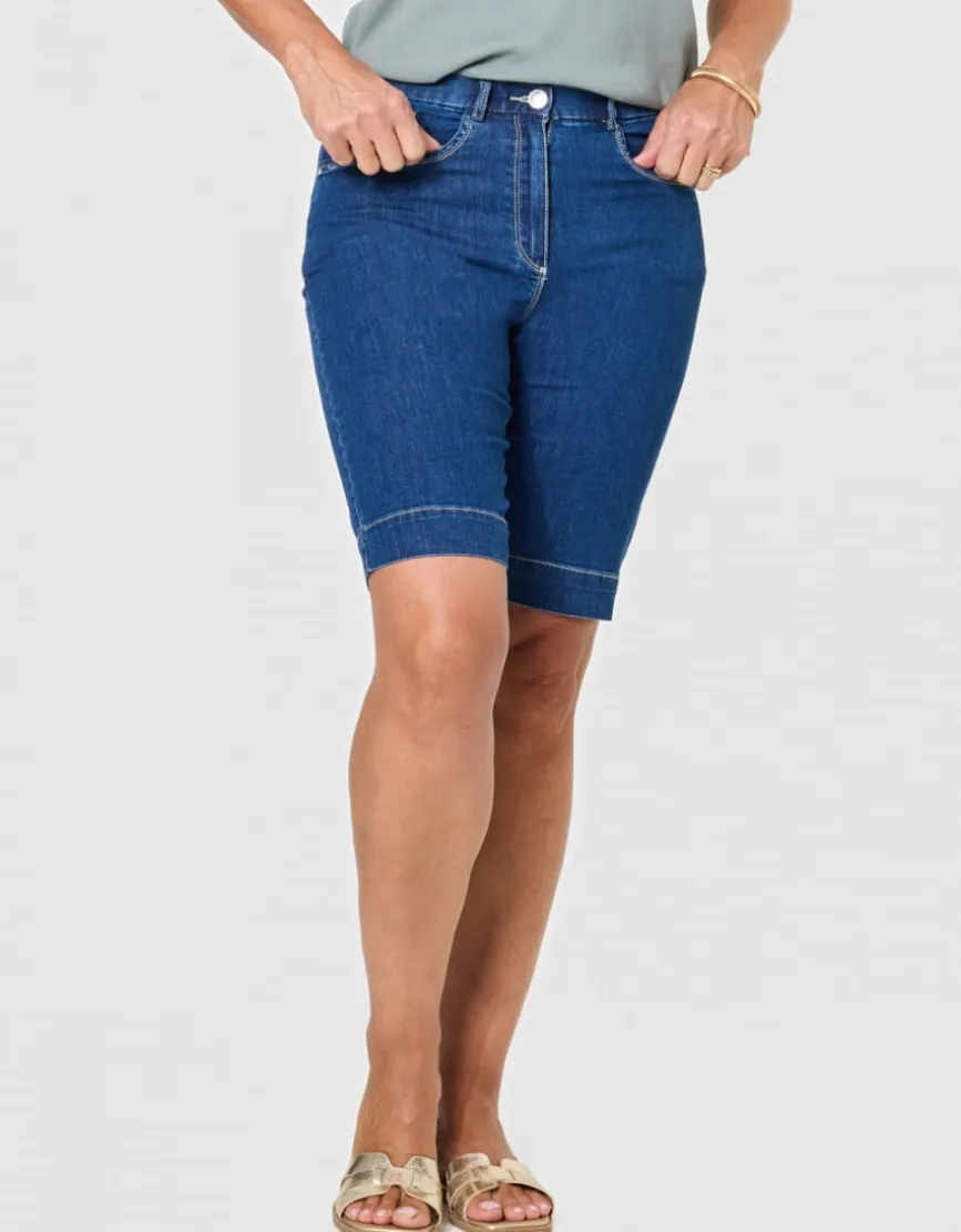 Bermuda coton bleu denim