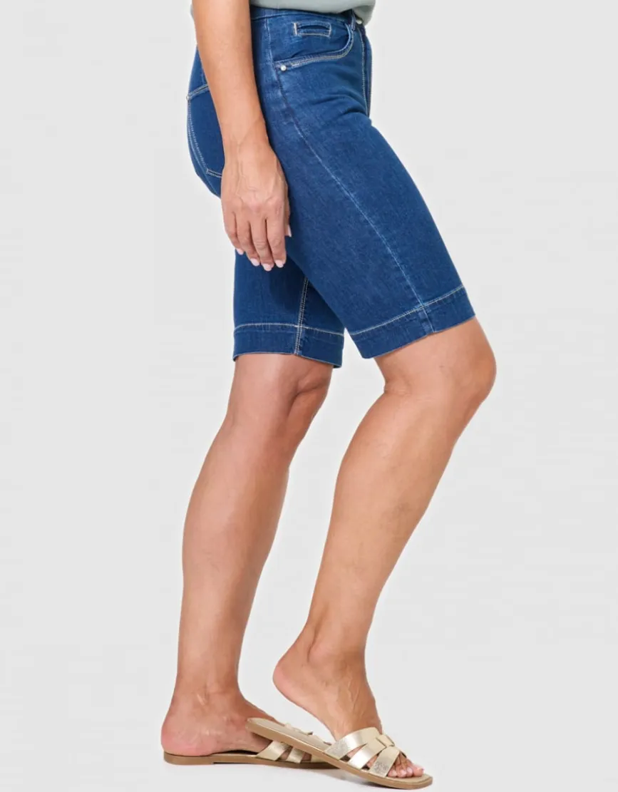 Bermuda coton bleu denim