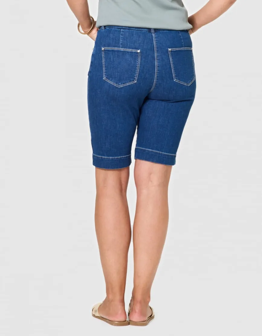 Bermuda coton bleu denim