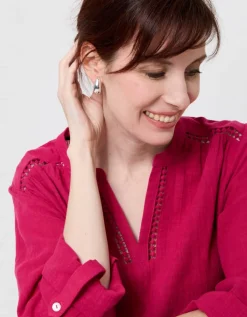 Blouse légère coton rose