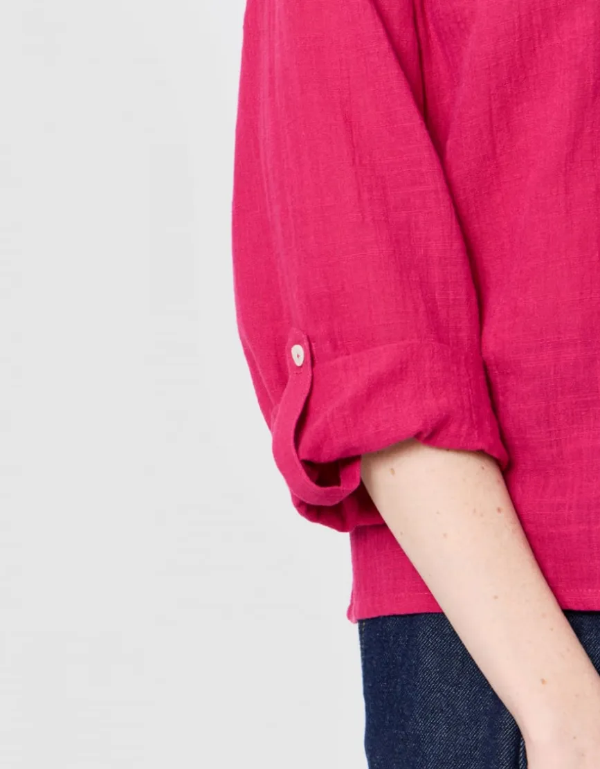 Blouse légère coton rose