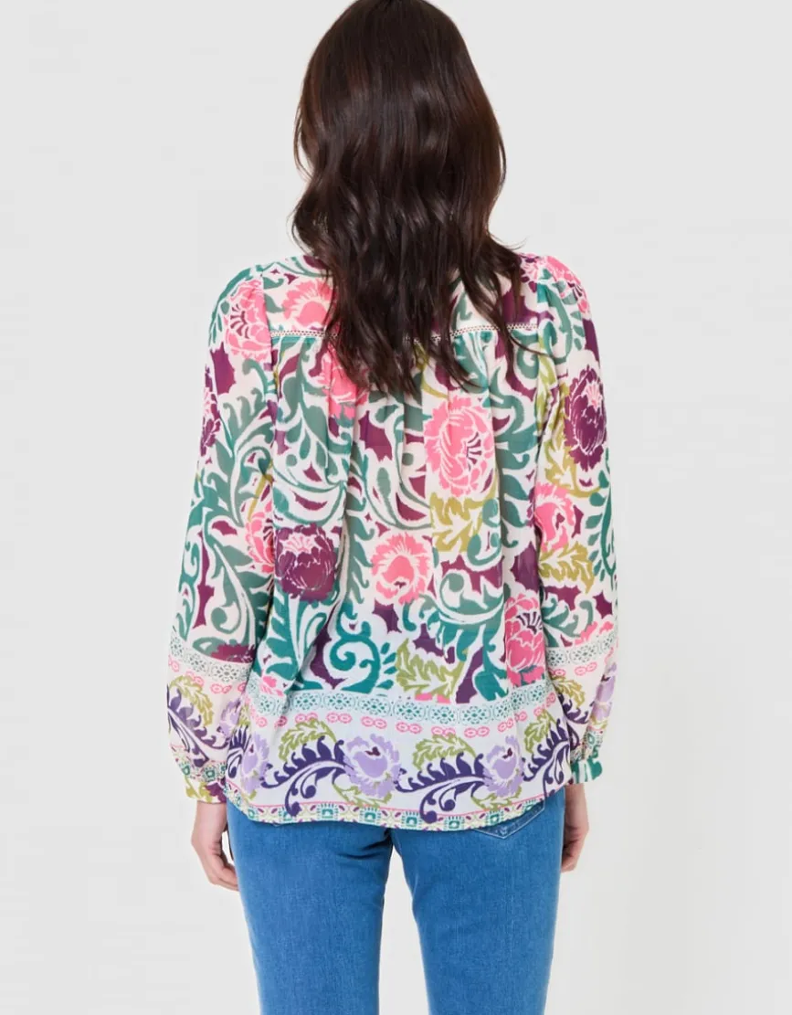 Blouse voile motif floral