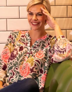 Blouse voile motif floral