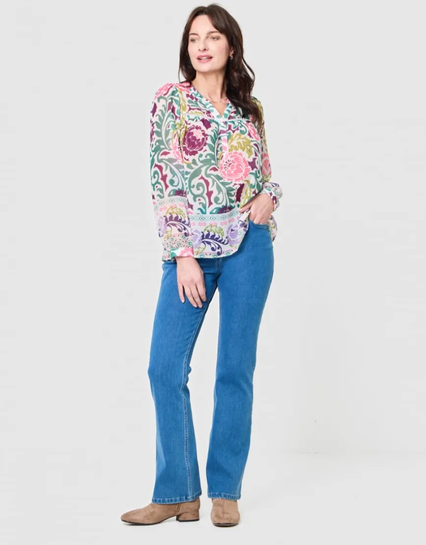 Blouse voile motif floral