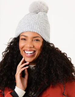 Bonnet gris pompon
