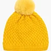 Bonnet ocre pompon
