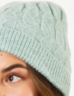 Bonnet torsades vert