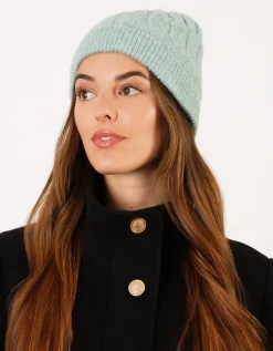 Bonnet torsades vert
