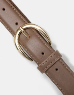 Ceinture cuir beige