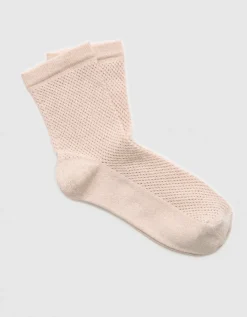 Chaussette paillette écru