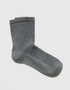Chaussette paillette gris
