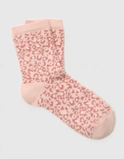 Chaussettes léopard rose