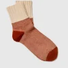 Chaussettes rayure brun