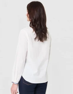 Chemisier blanc brodé