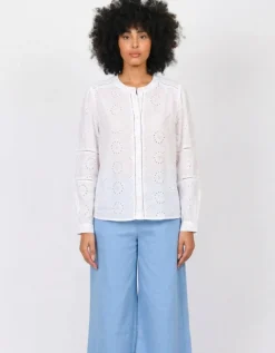 Chemisier broderie coton