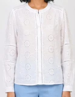 Chemisier broderie coton