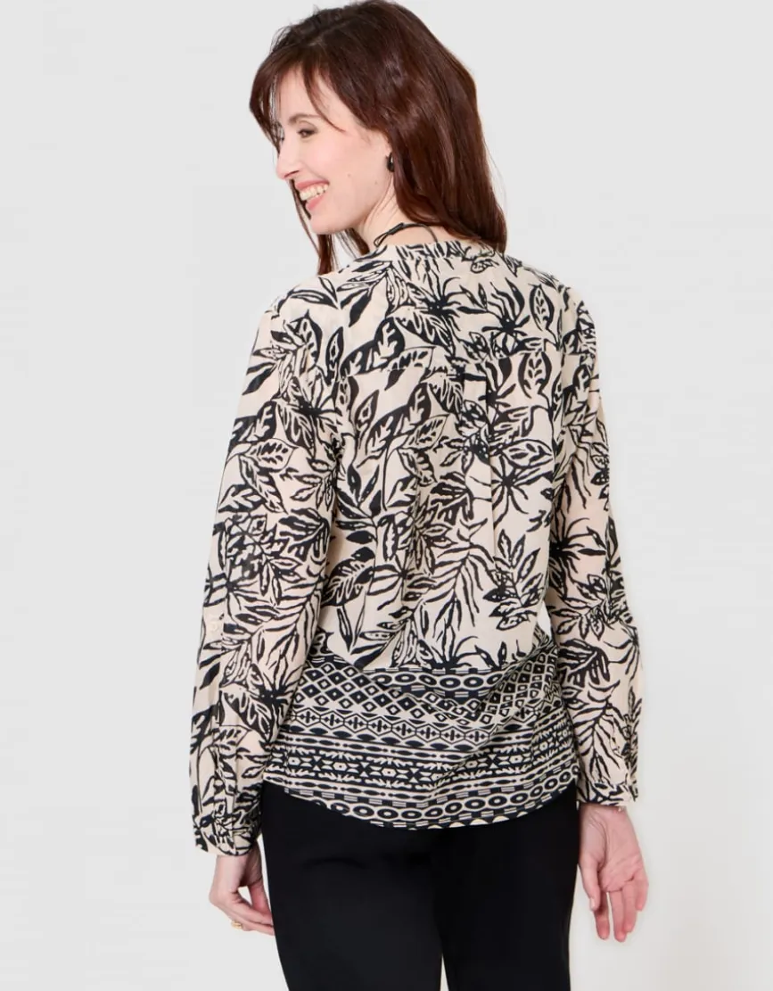 Chemisier coton beige