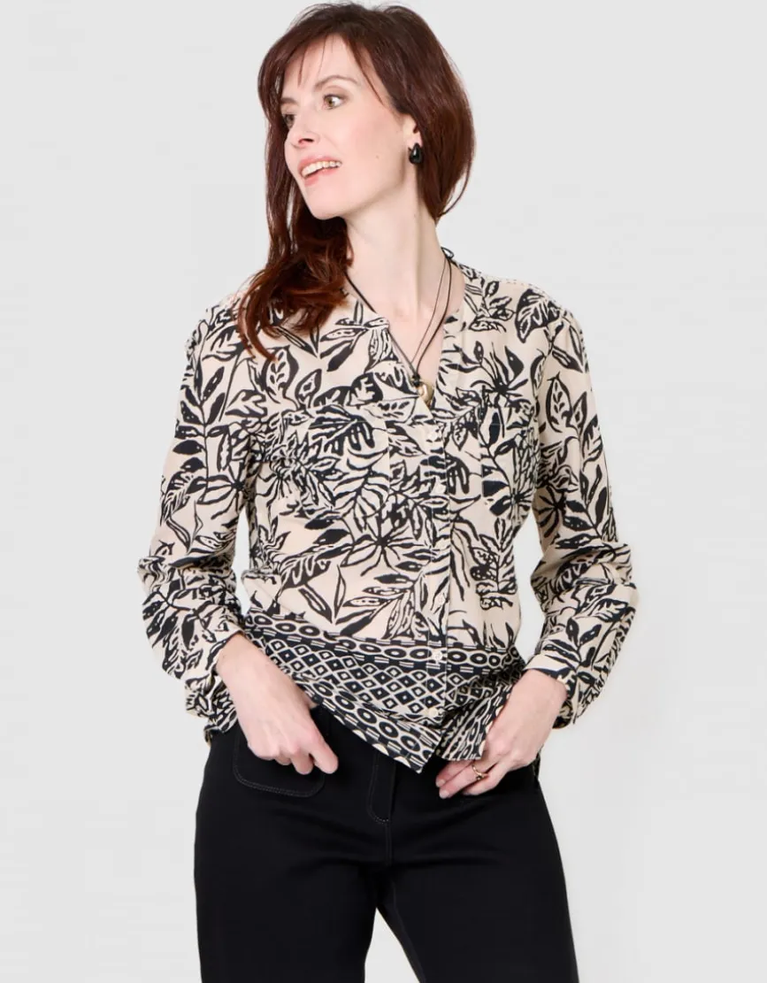 Chemisier coton beige