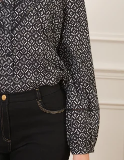 Chemisier coton noir