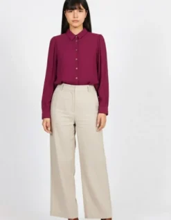 Chemisier coton prune