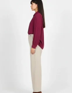 Chemisier coton prune