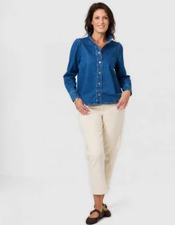 Chemisier jean coton bleu