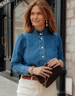 Chemisier jean coton bleu