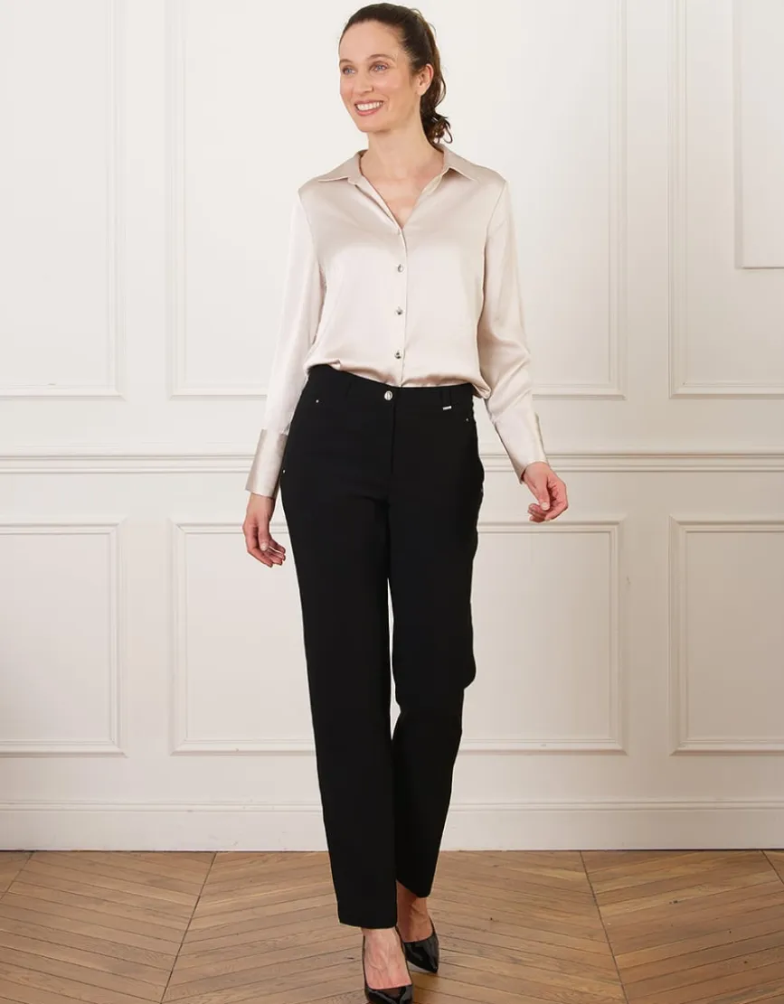 Chemisier satiné beige