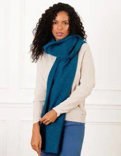 Echarpe bleu paillettes