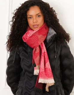 Echarpe bordeaux motif
