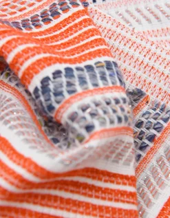 Echarpe rayures oranges