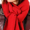 Echarpe rouge paillettes