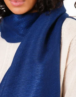 Foulard bleu brillant