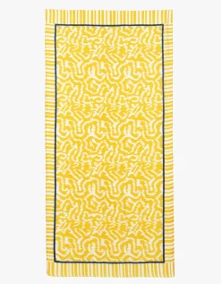 Foulard imprimé jaune