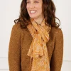 Foulard ocre à sequins