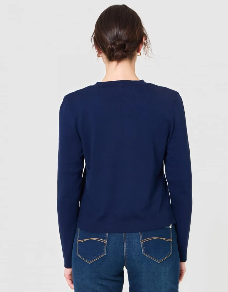 Gilet boléro bleu marine