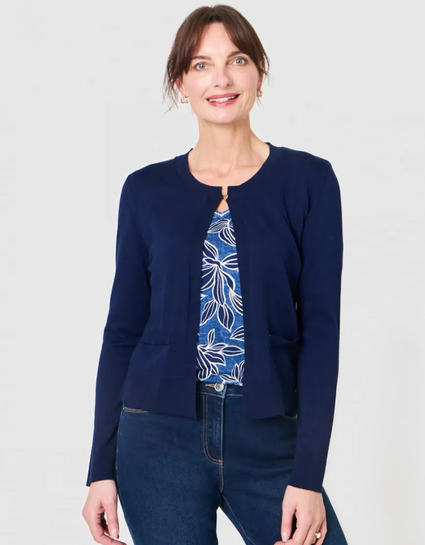 Gilet boléro bleu marine