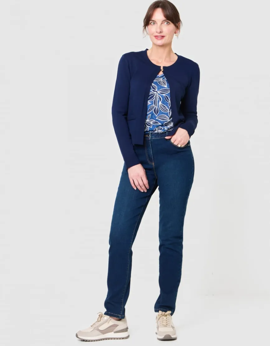Gilet boléro bleu marine