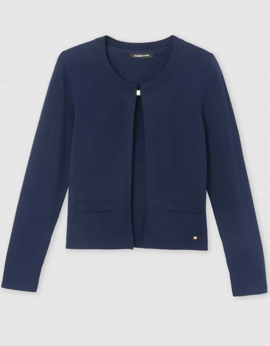 Gilet boléro bleu marine