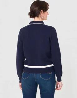 Gilet boutons bleu marine
