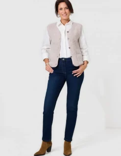 Gilet sans manches beige