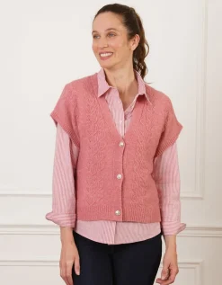 Gilet sans manches rose