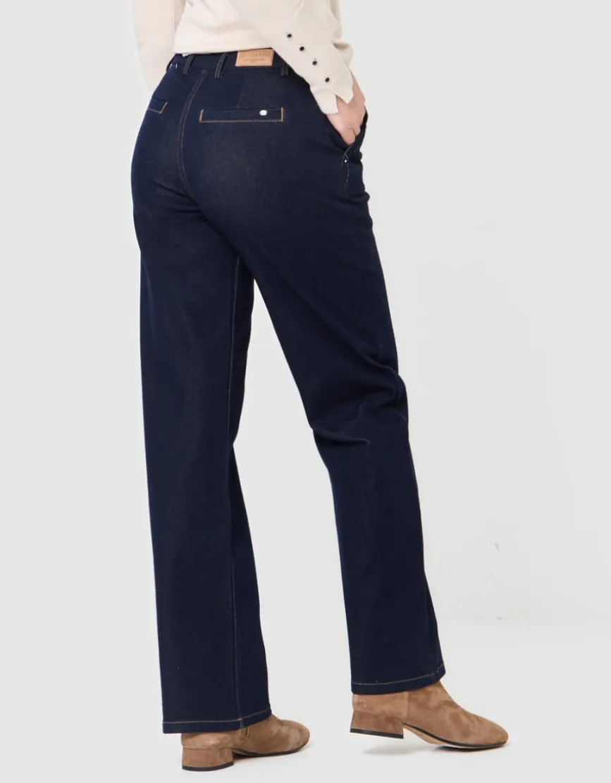 Jean droit coton brut