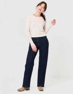 Jean droit coton brut