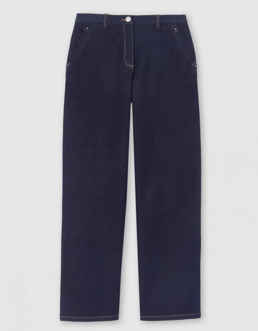 Jean droit coton brut