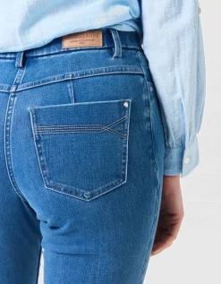 Jean flare coton bleu