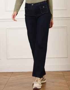 Jean large bleu brut