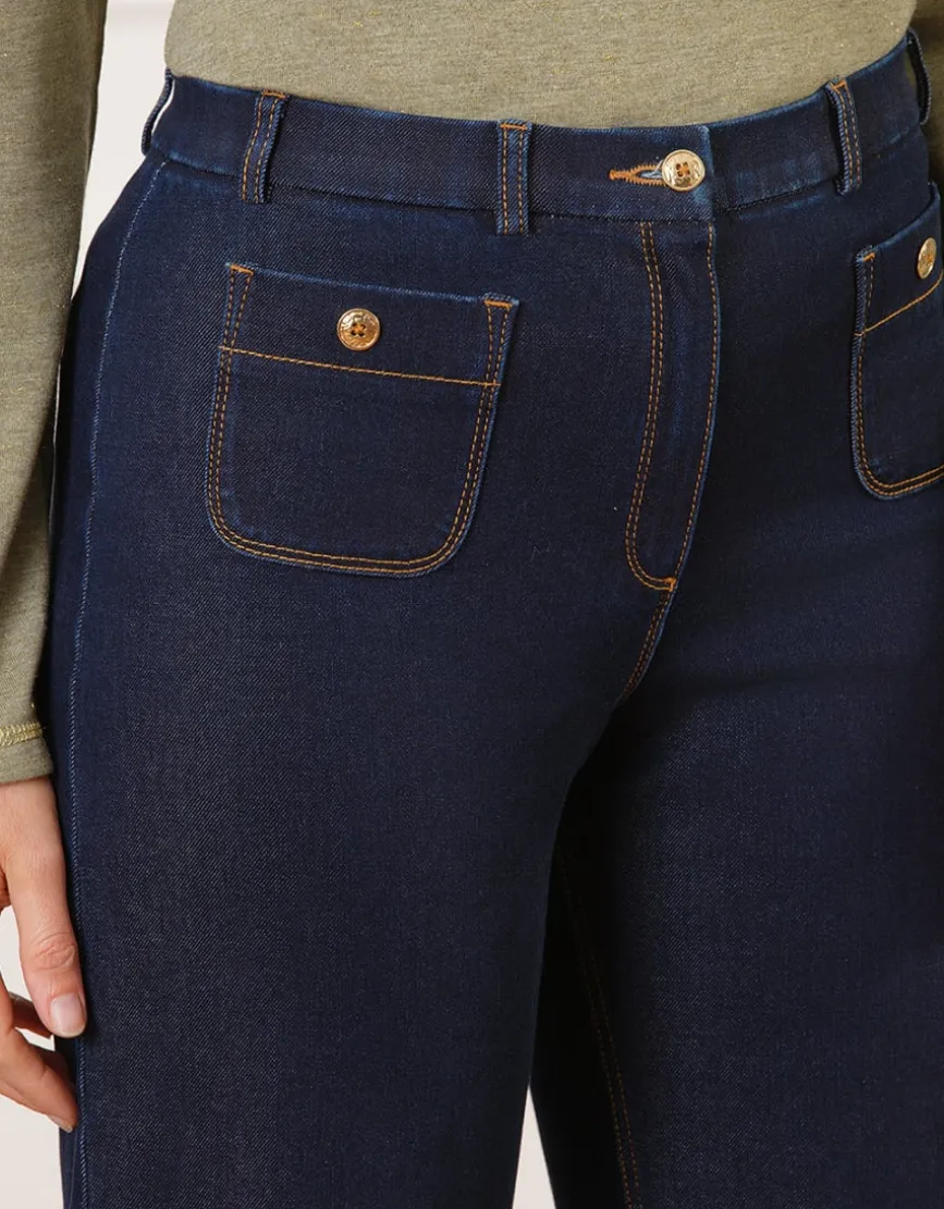 Jean large bleu brut