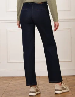 Jean large bleu brut