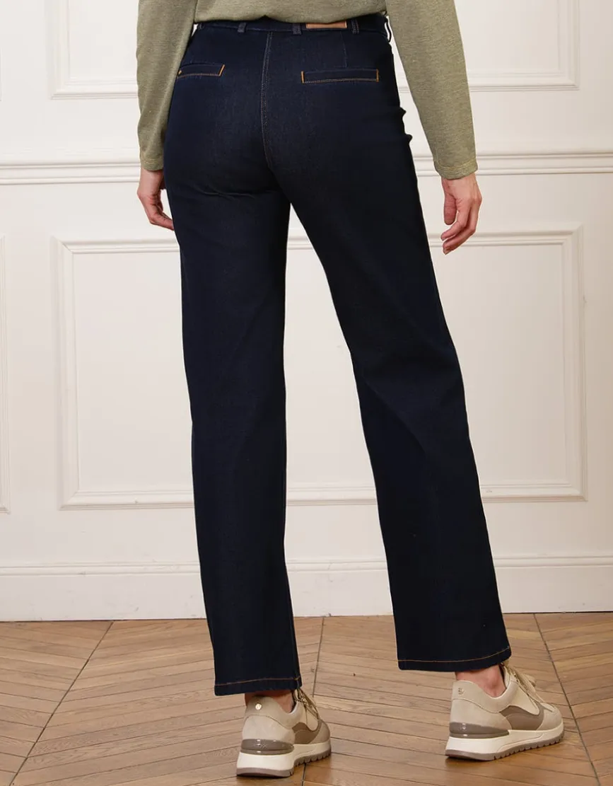 Jean large bleu brut